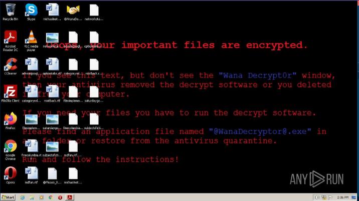 Abbildung 11: WannaCry Desktop