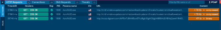 Abbildung 4: Network Tab