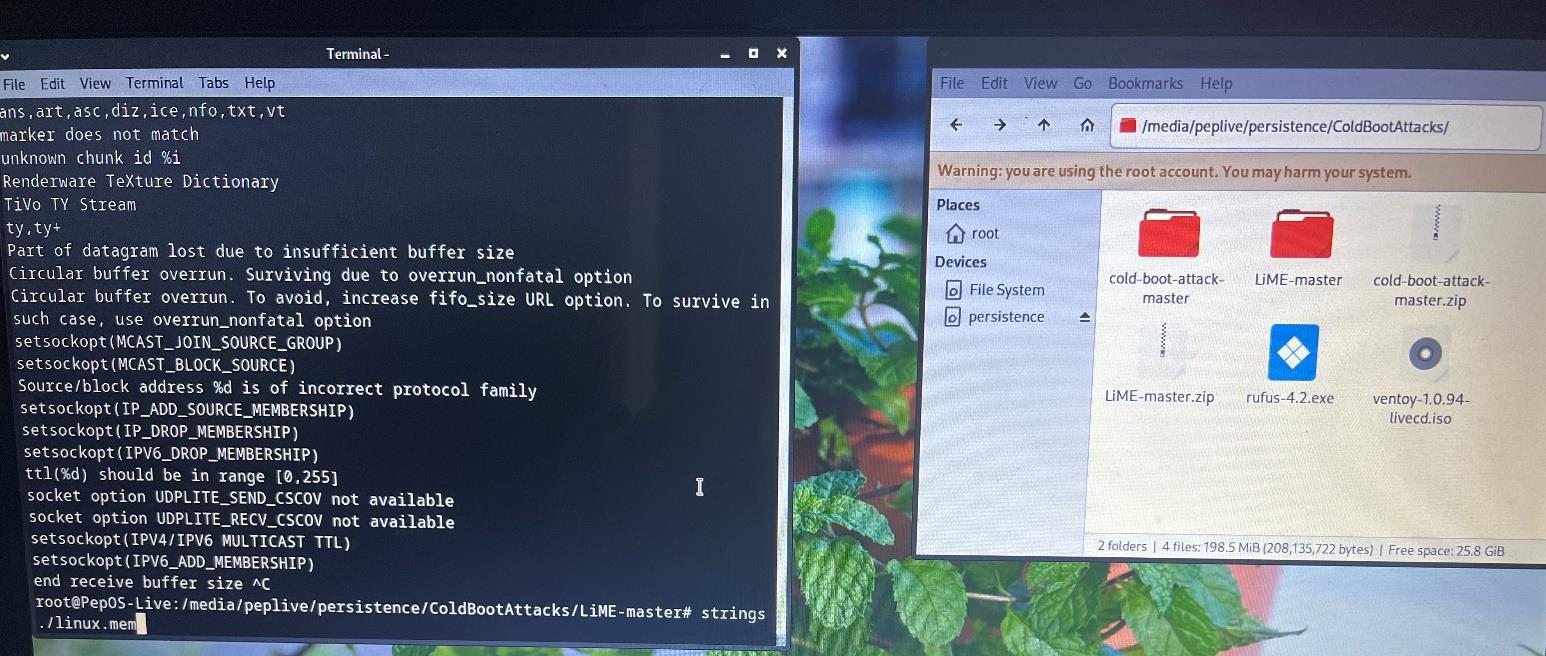 Abbildung 9: Beispielhafter Ausschnitt aus dem RAM-Dump